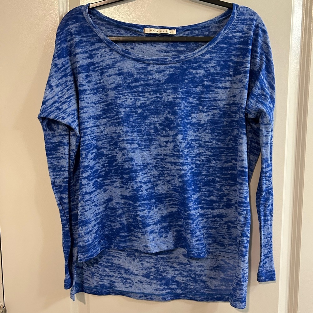 Big Star Blue Marbled Long Sleeve Top
